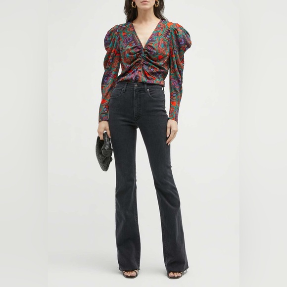 NWT Veronica Beard Simmons Top, *Flame Red Multi, Size 6 | Retail $448 ๐ฆ๐ - Picture 4 of 7